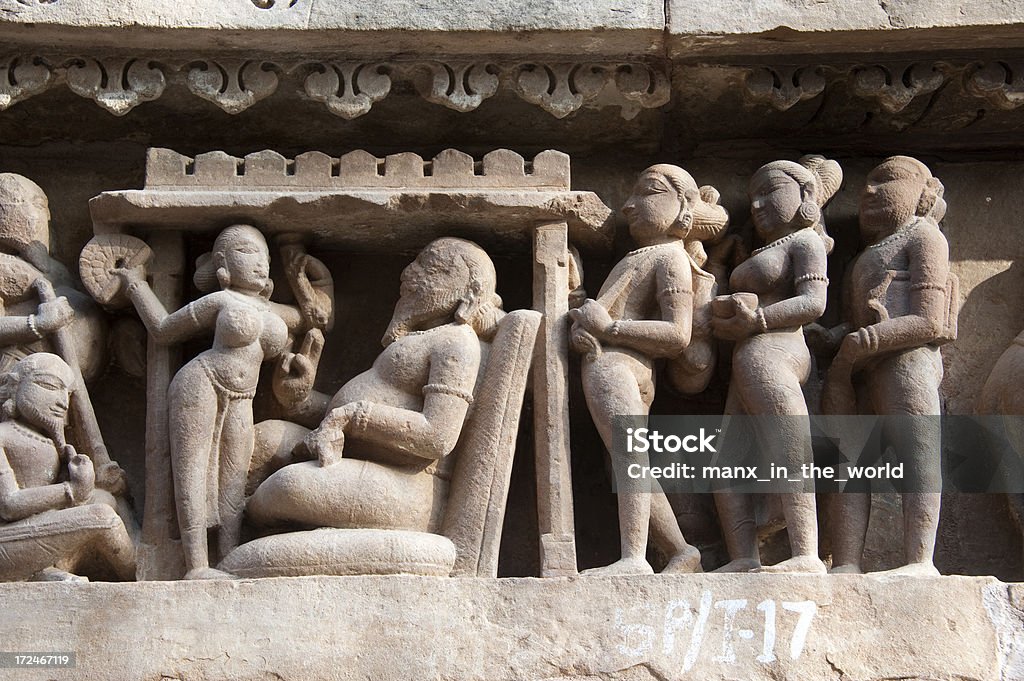 Lakshmana Temple de Khajuraho - Photo de Apsara libre de droits