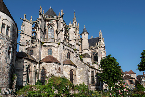 Exterior architecture of Senlis Cathedral in France