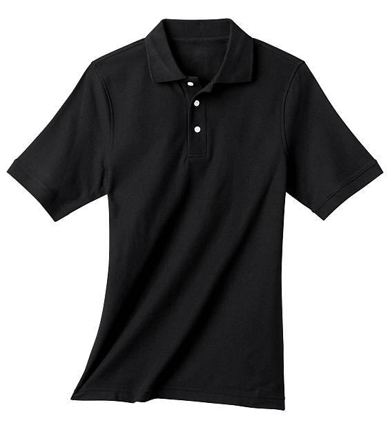 istock Black Golf shirt Isolated on White Background. Clipping Path. 172467444