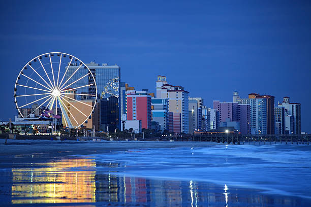 Myrtle Beach Myrtle Beach is a coastal city on the east coast of the United States and is considered to be a major tourist destination in the SoutheastMore Myrtle Beach Images ferris wheel stock pictures, royalty-free photos & images