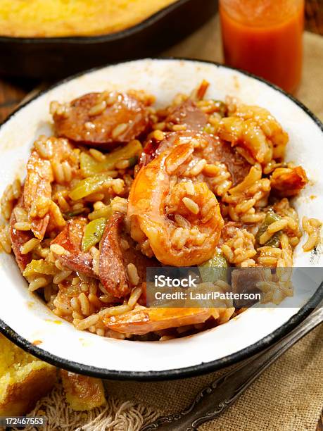 Jambalaya Foto de stock y más banco de imágenes de Comida cajún - Comida cajún, Comida del Sur de los Estados Unidos, Jambalaya