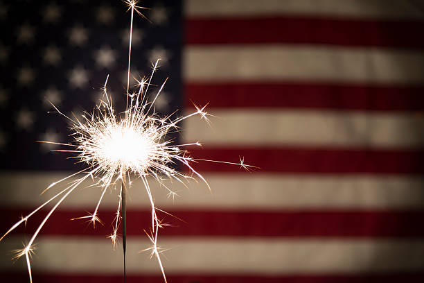 istock Sparkler with American Flag Horizontal 172467798