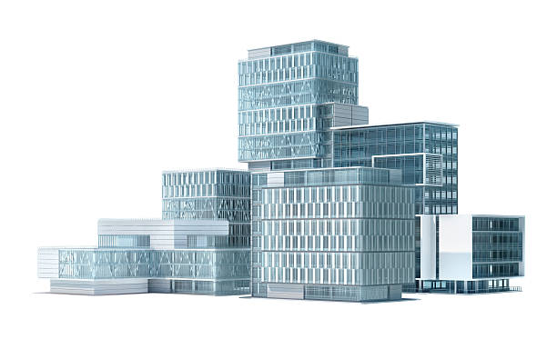istock Business park: group of office buildings, with clipping path 172467977