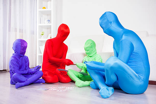 Color Family Playing cards at home.