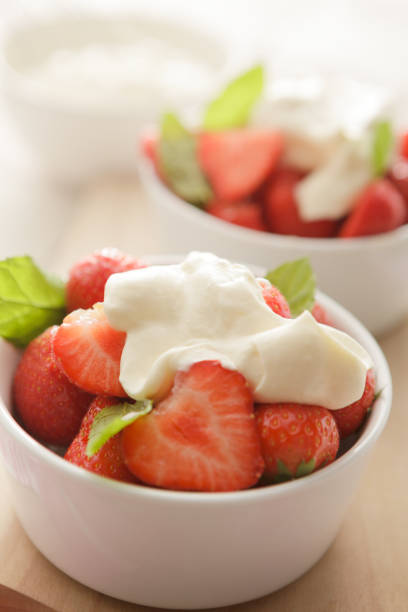 istock Desserts: Strawberries and Cream Still Life 172468230