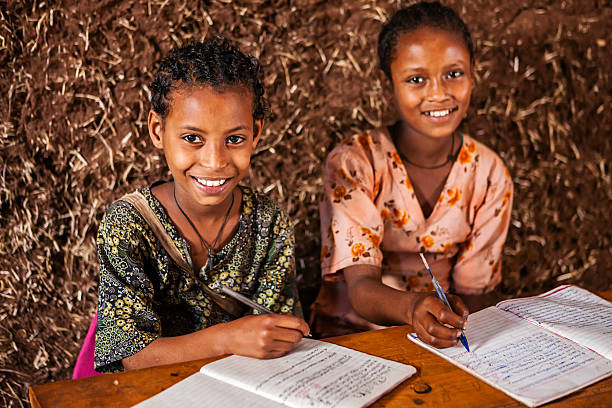istock African little girl is learning Amharic language 172468658