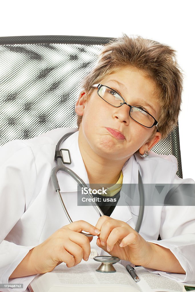 将来 Cherfully 医師は思考 - 12歳から13歳のロイヤリティフリーストックフォト