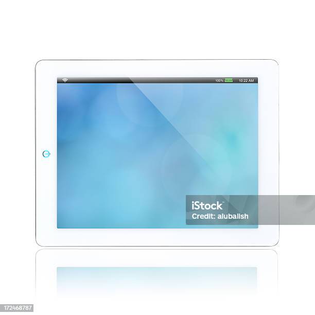 White Tablet Pc Stockfoto und mehr Bilder von Ausrüstung und Geräte - Ausrüstung und Geräte, Berührungsbildschirm, Blau