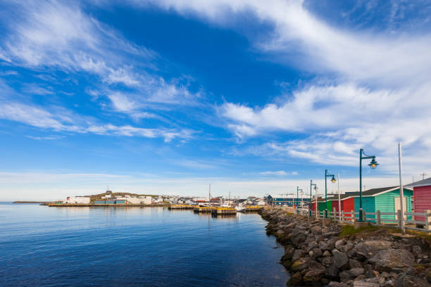 Newfoundland, Canada, Channel-Port aux Basques "View of Channel-Port aux Basques and its harbour, Newfoundland, CanadaSee more images of Newfoundland:" newfoundland & labrador stock pictures, royalty-free photos & images