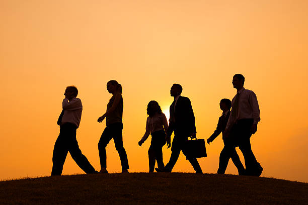 istock A group shot of people walking forward  172469191