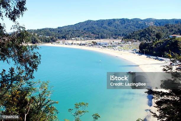 Sunny Kaiteriteri Beach New Zealand Seacape Stock Photo - Download Image Now - Abel Tasman National Park, Bay of Water, Beach