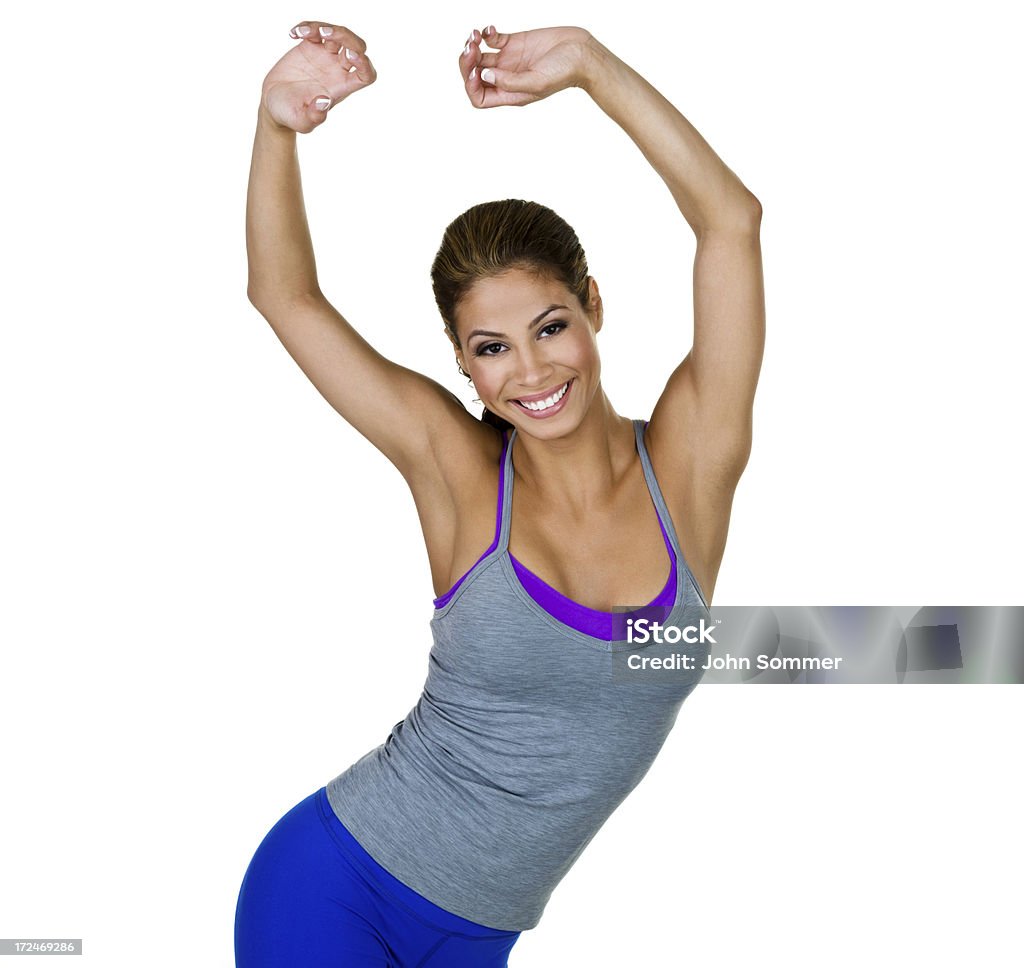 Donna facendo aerobica - Foto stock royalty-free di 20-24 anni