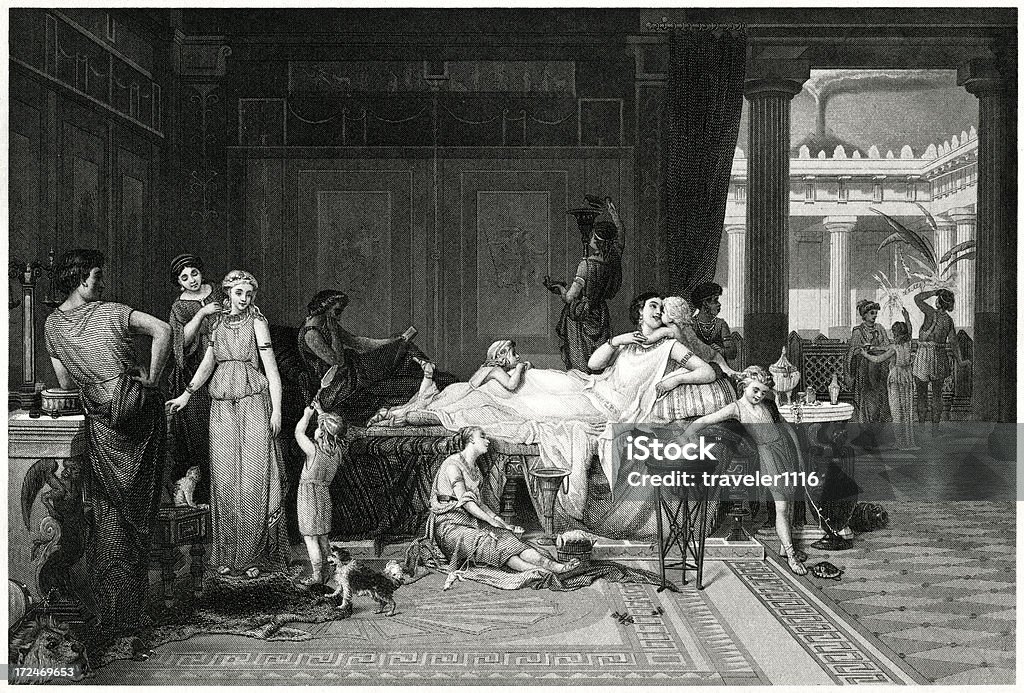 House Of opłakanego Poeta Sallust - Zbiór ilustracji royalty-free (Pompeje)