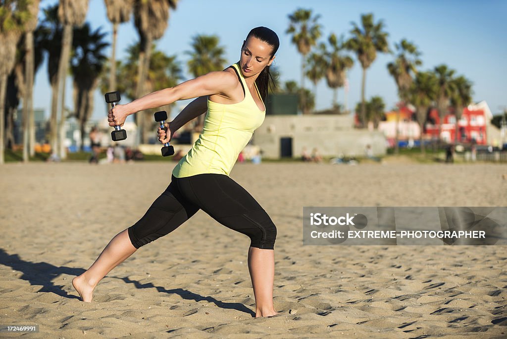 Frau auf Muscle Beach - Lizenzfrei Aktiver Lebensstil Stock-Foto