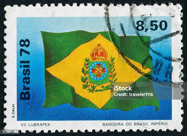 Brasil Bandera De La Firma Foto de stock y más banco de imágenes de Brasil - Brasil, Sello postal, Correos