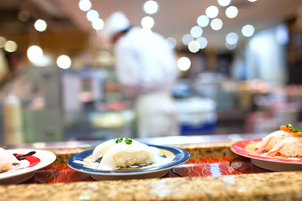 Sushi in a japanese restaurant