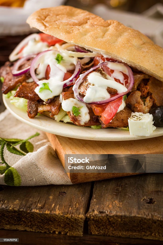 Gyro - Lizenzfrei Am Spieß gebraten Stock-Foto