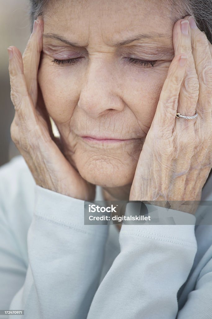 Affranto - Foto stock royalty-free di 70-79 anni