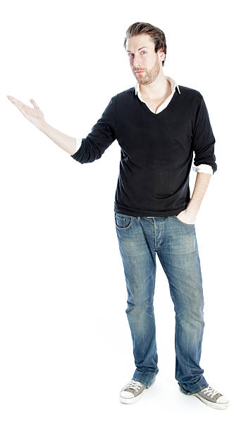 istock Attractive man wearing casual clothes isolated on a white background 172470972