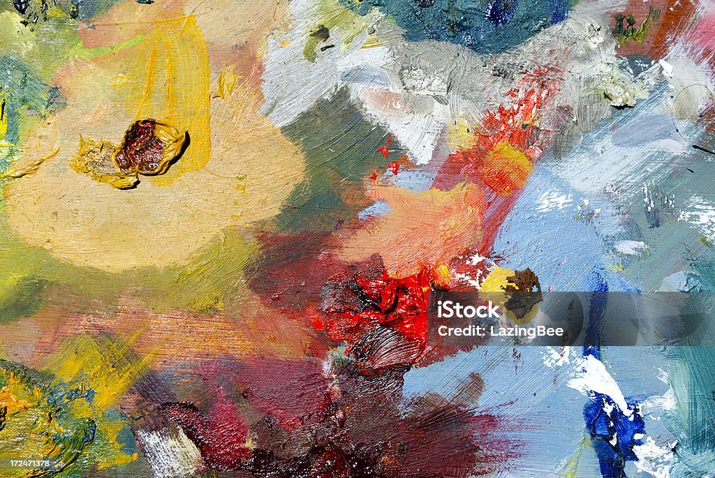 Paint Palette Close-Up  Abstract Stock Photo