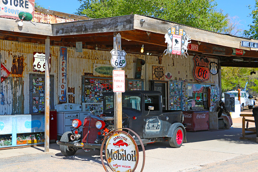 Arizona, USA, September 12, 2018: Nice gas station on Route 66