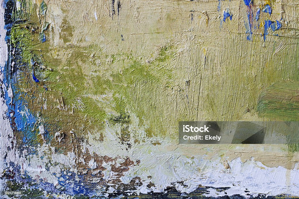 ocher e verde abstrato Arte pintada de fundo. - Royalty-free Abstrato Foto de stock