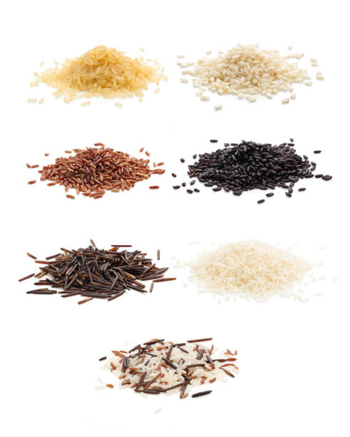 рис. - brown rice basmati rice rice cereal стоковые фото и изображения