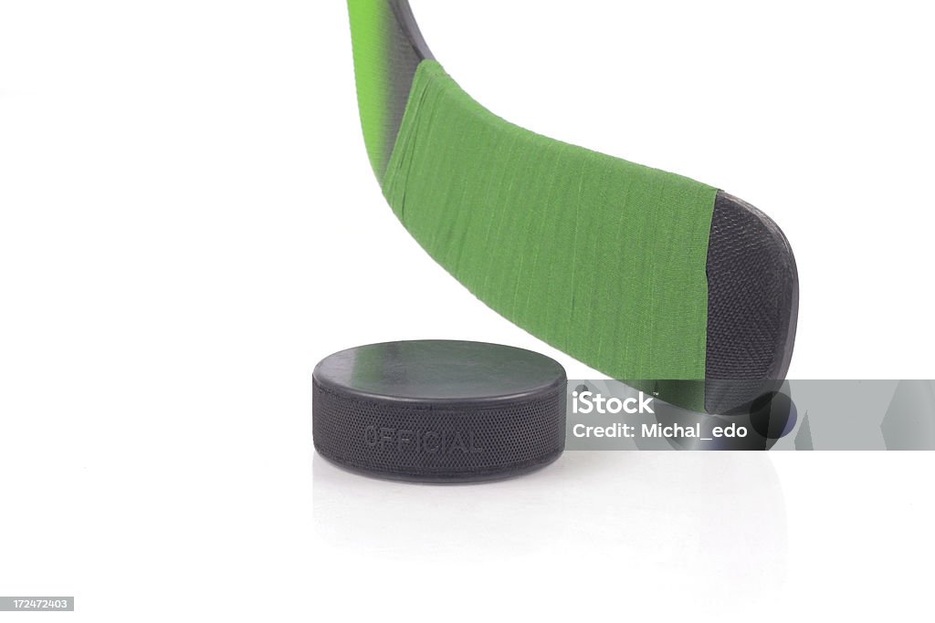 puck et Crosse de hockey sur glace - Photo de Crosse de hockey libre de droits