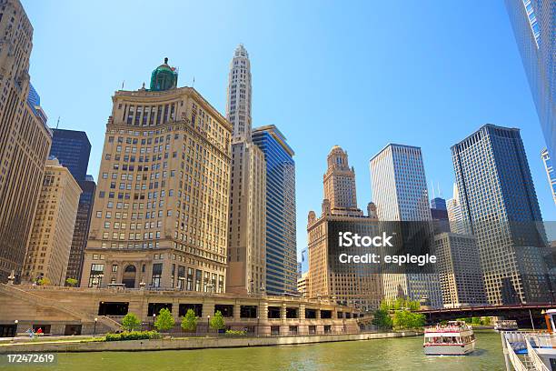 시카고 강에서 Michigan Avenue 0명에 대한 스톡 사진 및 기타 이미지 - 0명, 고층 건물, 낮