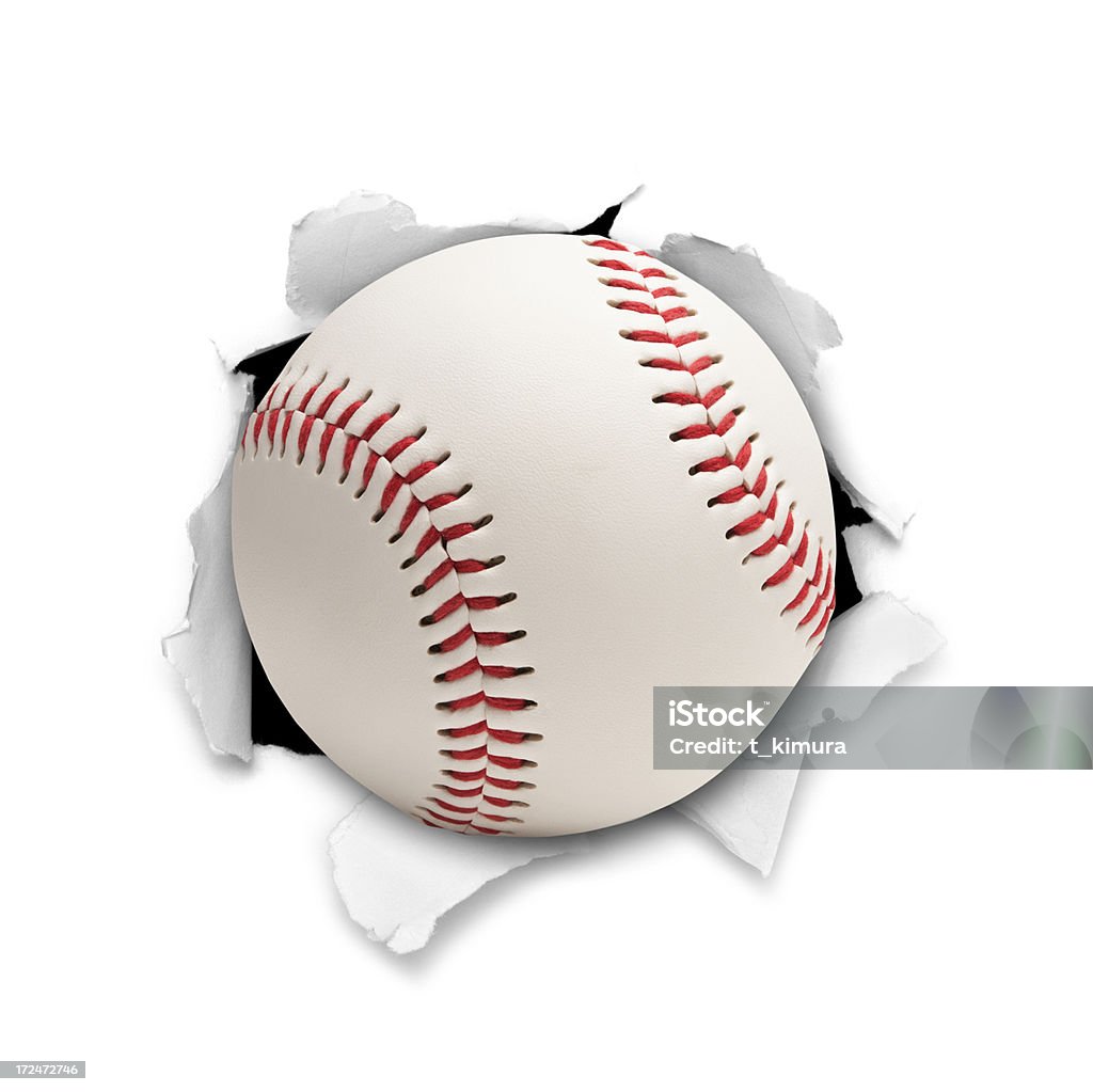 Embora um buraco em uma explosão de beisebol - Foto de stock de Beisebol royalty-free