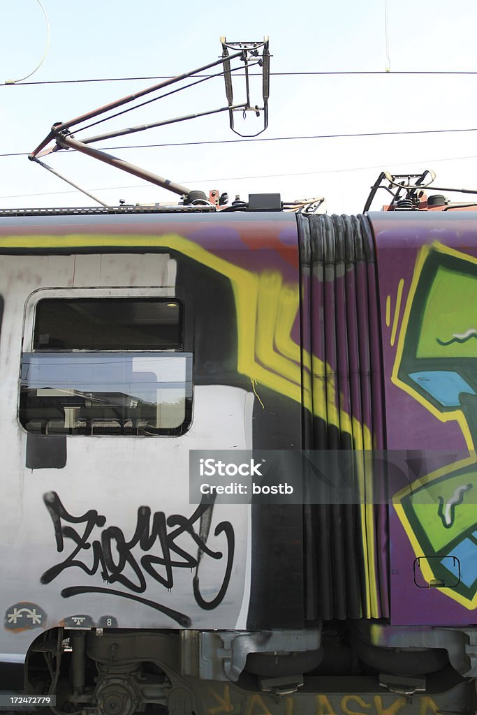Pociąg szczegóły - Zbiór zdjęć royalty-free (Graffiti)