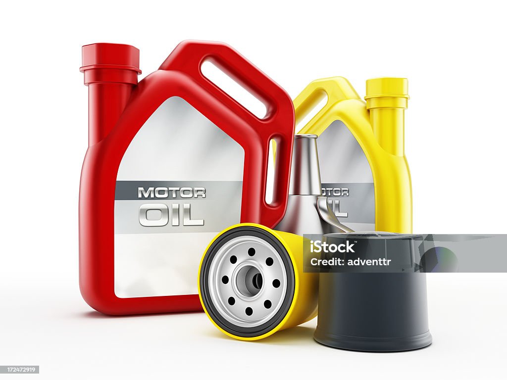 Cambio di olio motore - Foto stock royalty-free di Olio motore