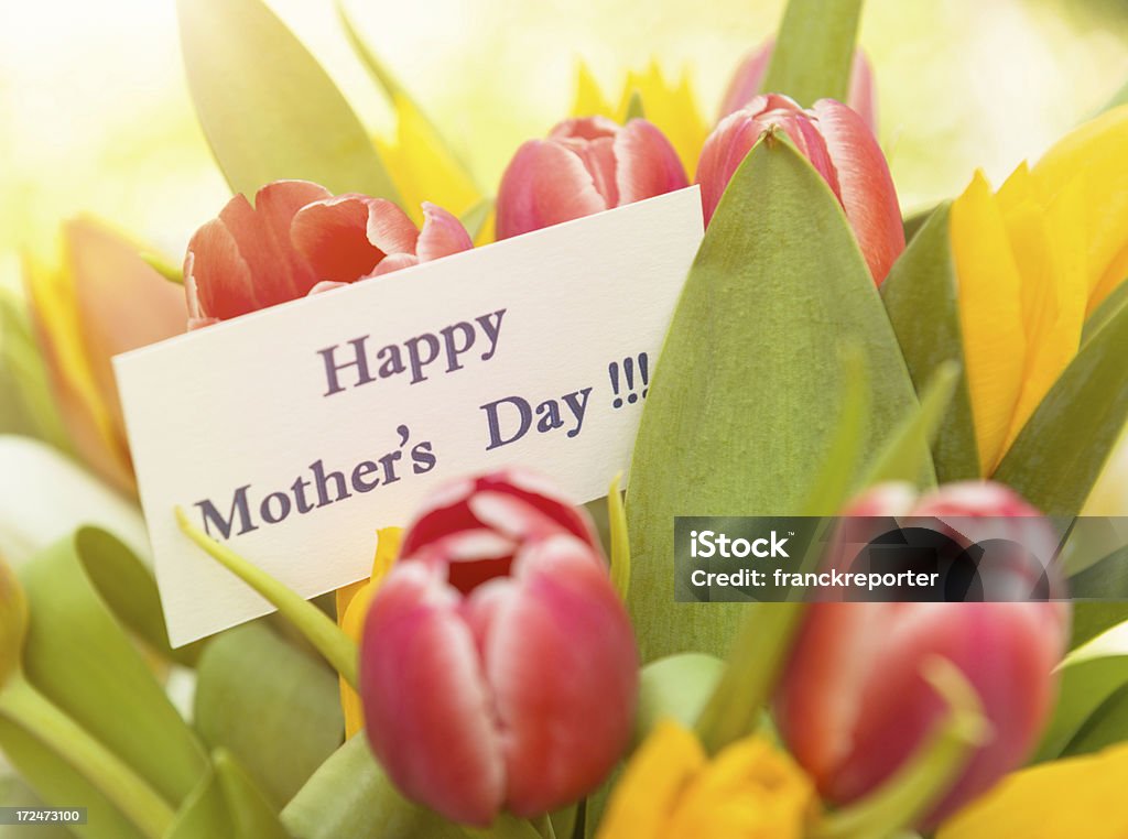 Felice Festa della mamma bouquet di fiori - Foto stock royalty-free di Bellezza