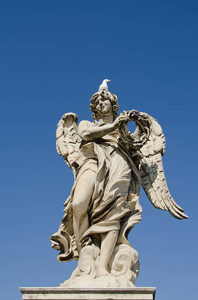 istock Sant Angelo bridge angels with cross. Rome, Italy 172473184