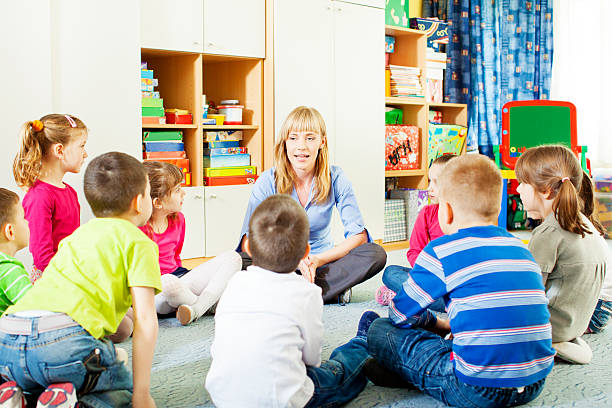 istock Teacher discussing with children. 172473197