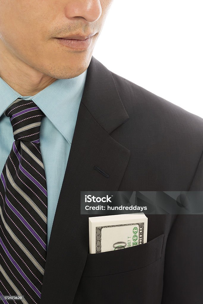 Us dólares en Businessman's Pocket - Foto de stock de 50-59 años libre de derechos