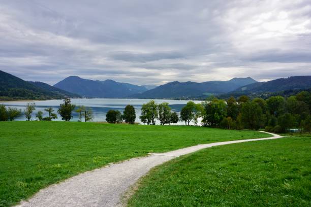 istock Walking paths along Lake Tegernsee, Upper Bavaria, Germany. 1724736518