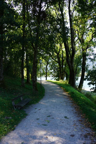 istock Walking paths along Lake Tegernsee, Upper Bavaria, Germany. 1724737621