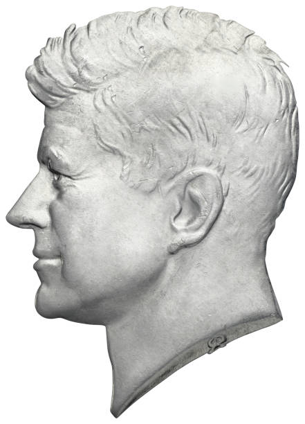 john f. kennedy retrato - john f kennedy imagens e fotografias de stock