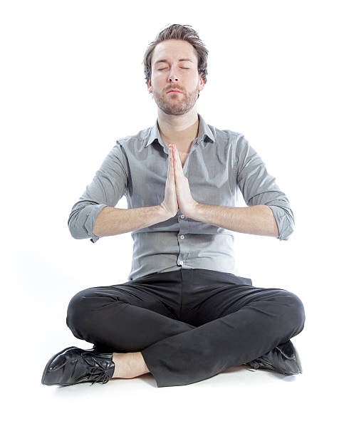 istock Attractive man wearing a grey shirt isolated on white background 172474030