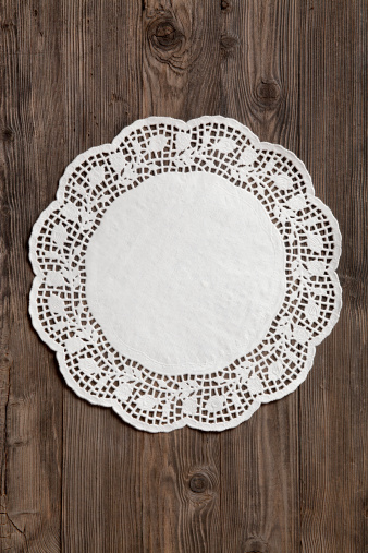 Paper napkin on wooden background