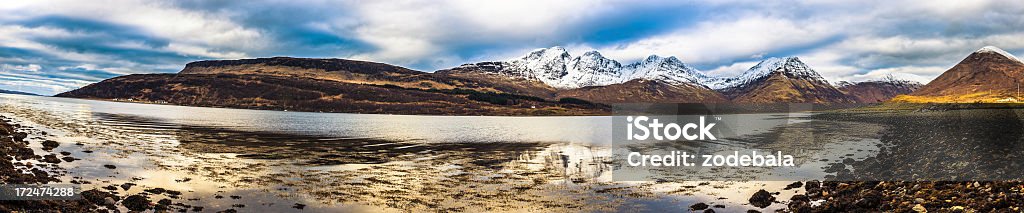 Wild Écosse Panorama en hiver, Île de Skye - Photo de Aube libre de droits