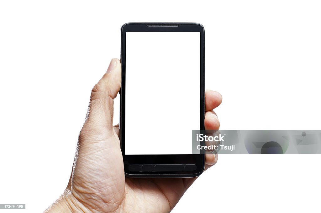 Smartphone com tela em branco - Royalty-free A caminho Foto de stock