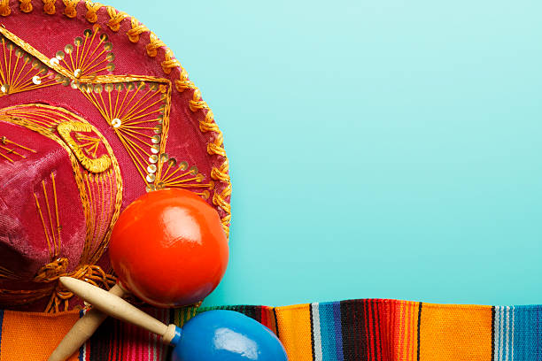 istock Maracas Sombrero and Mexican Blanket 172474646