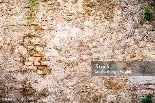 Foto de Italianas Parede De Tijolos Gesso Com Textura De Fundo e mais fotos de stock de Abstrato