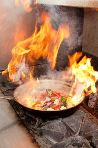 istock Stir Fry Cooking in Flaming Pan 172475263