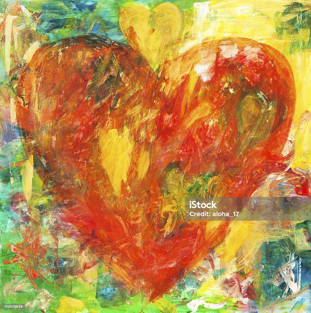 Red Grunge Acrylic Hearts Painting Stock Photo - Download Image Now -  Graffiti, Heart Shape, Backgrounds - iStock