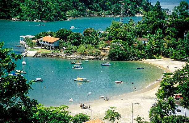 Paraty "Inlet in region of Paraty on the south coast of Rio de Janeiro, Brazil" paraty brazil stock pictures, royalty-free photos & images