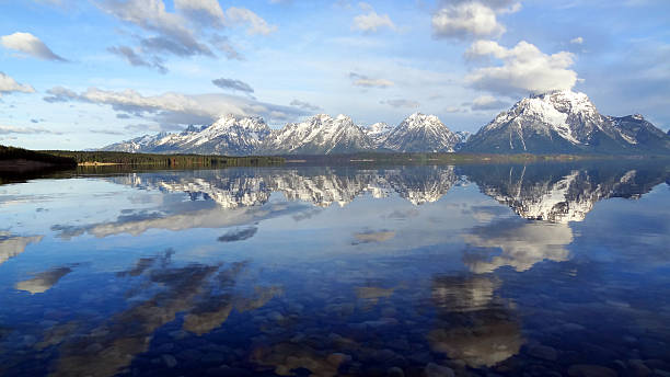 Grand Teton de reflexos - fotografia de stock