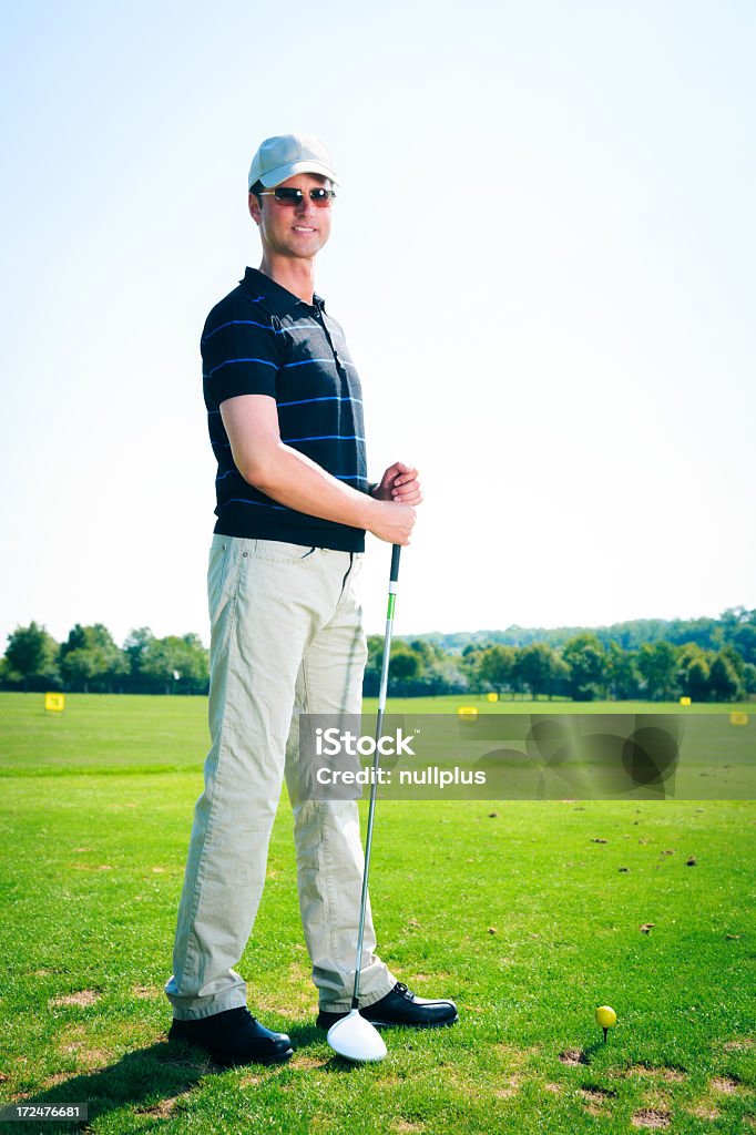 golf player practicar - Foto de stock de 40-49 años libre de derechos